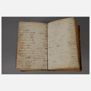 Kochbuch und Tagebuch Mitte 19. Jahrhundert