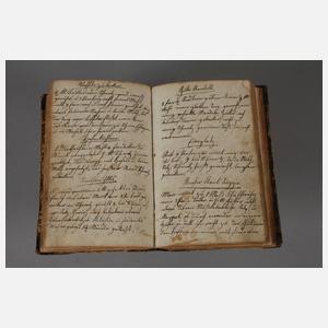 Kochbuch und Tagebuch Mitte 19. Jahrhundert