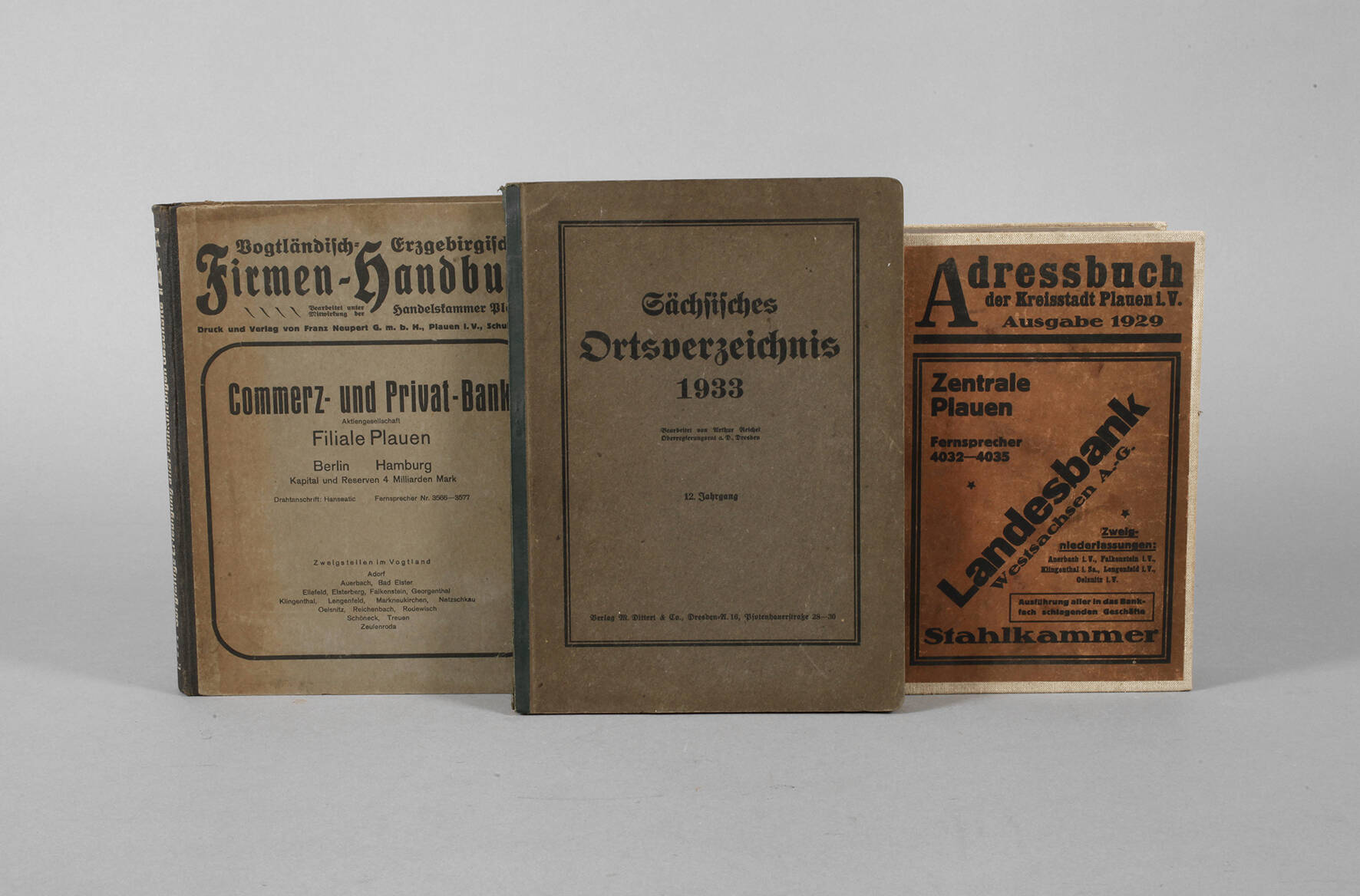 Drei Adressbücher Plauen