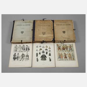 Drei Mappen Geschichte des Kostüms