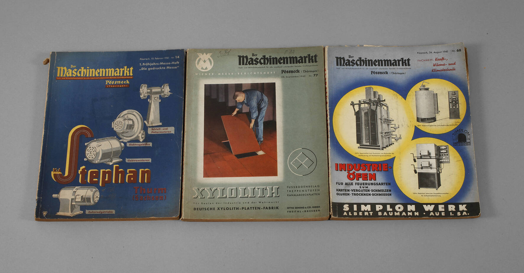 Drei Exemplare Maschinenmarkt Pößneck