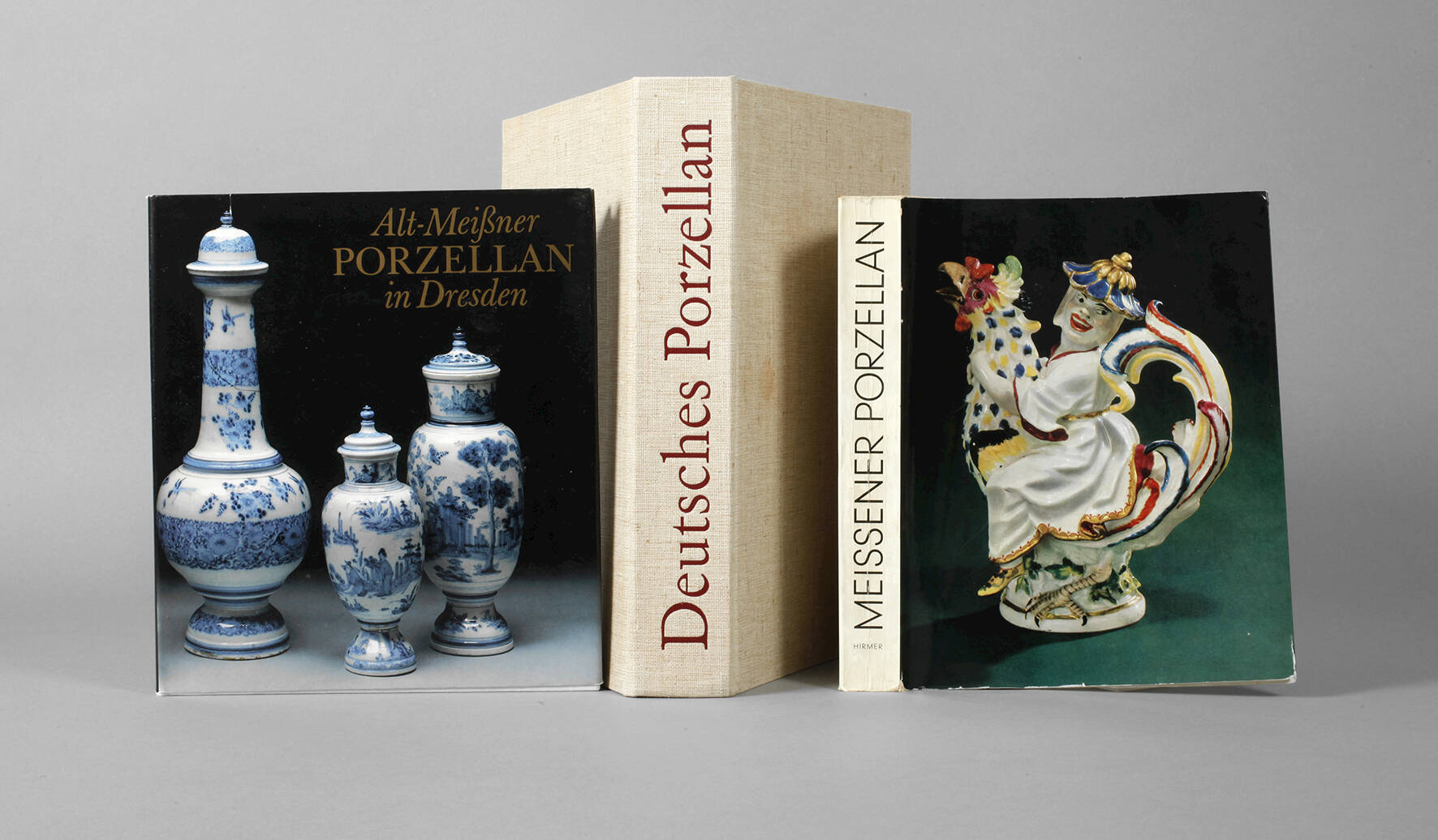 Drei Bände Fachliteratur Porzellan