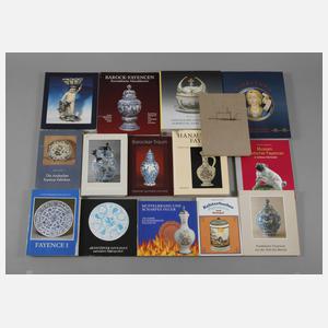 Konvolut Fachliteratur Fayencen