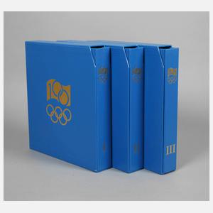 Drei Alben Olympia-Briefmarken