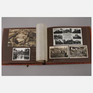 Zwei Postkarten- und Fotoalben