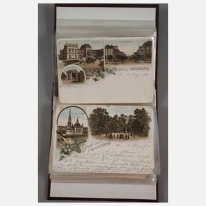 Zwei Postkartenalben Franzensbad, Karlsbad, Marienbad