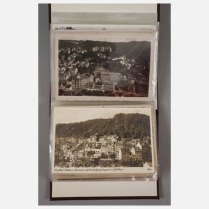 Zwei Postkartenalben Franzensbad, Karlsbad, Marienbad