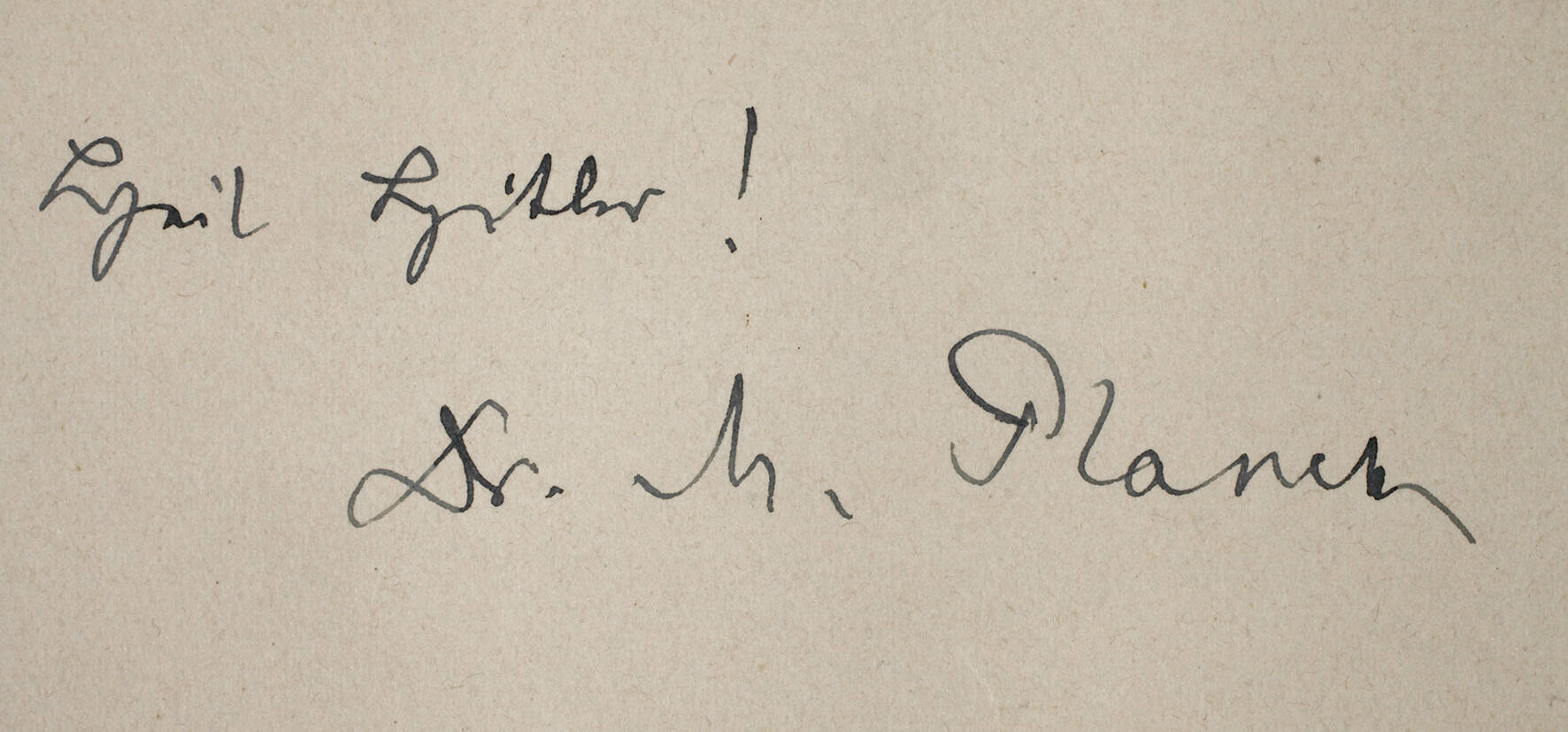 Autograf Max Planck