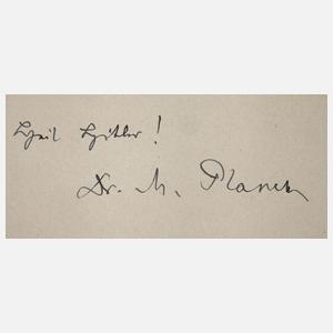Autograf Max Planck