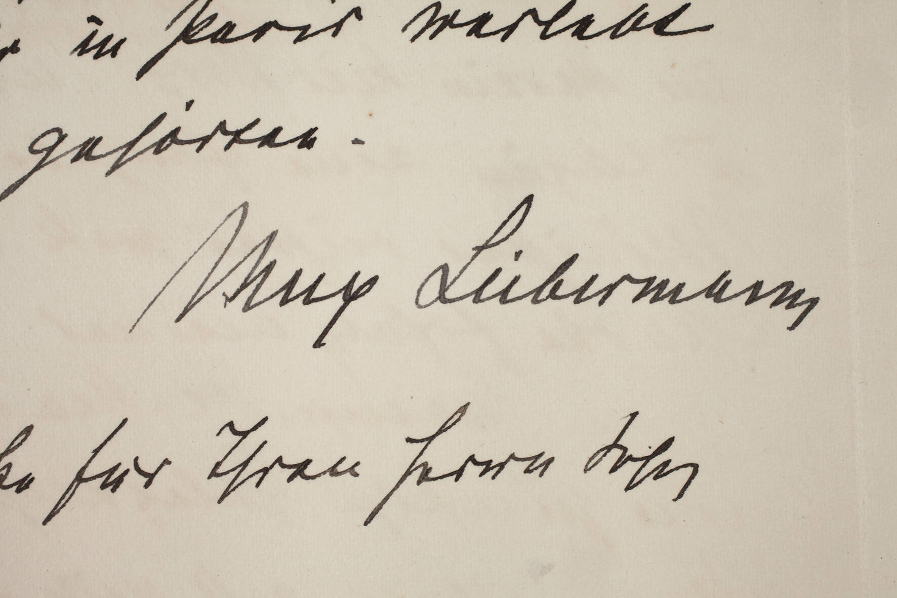 Autograf Max Liebermann