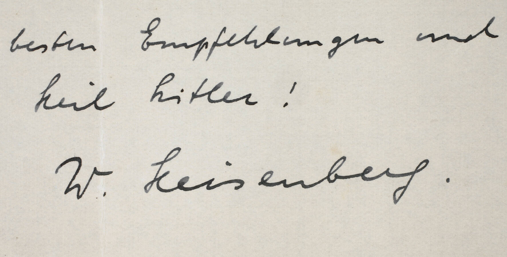 Autograf Werner Karl Heisenberg