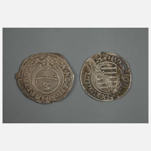 Zwei Kleinmünzen frühe Neuzeit