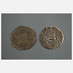 Zwei Kleinmünzen frühe Neuzeit