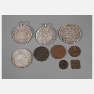 Konvolut Münzen Sachsen