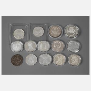 Konvolut Silbermünzen