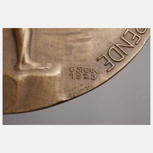 Bronzeplakette Zeppelin