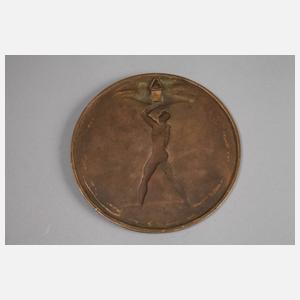 Bronzeplakette Zeppelin