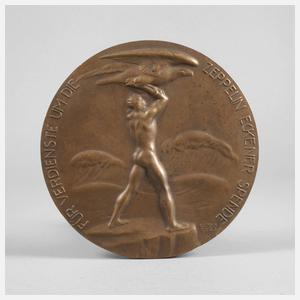 Bronzeplakette Zeppelin