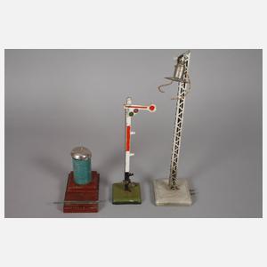 Konvolut Märklin Eisenbahnzubehör und Schienen