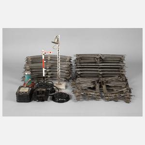 Konvolut Märklin Eisenbahnzubehör und Schienen