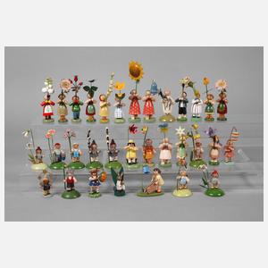 Großes Konvolut Blumenkinder Erzgebirge