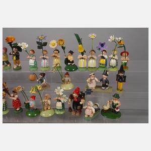 Großes Konvolut Blumenkinder Erzgebirge