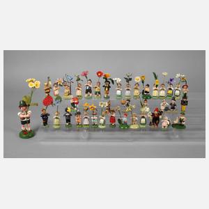 Großes Konvolut Blumenkinder Erzgebirge