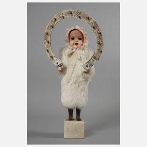 Crottendorfer Lichterengel mit Lichterkranz