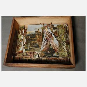 Großes Papiertheater mit umfangreichem Zubehör