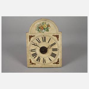 Kleine Schilderuhr mit Wecker