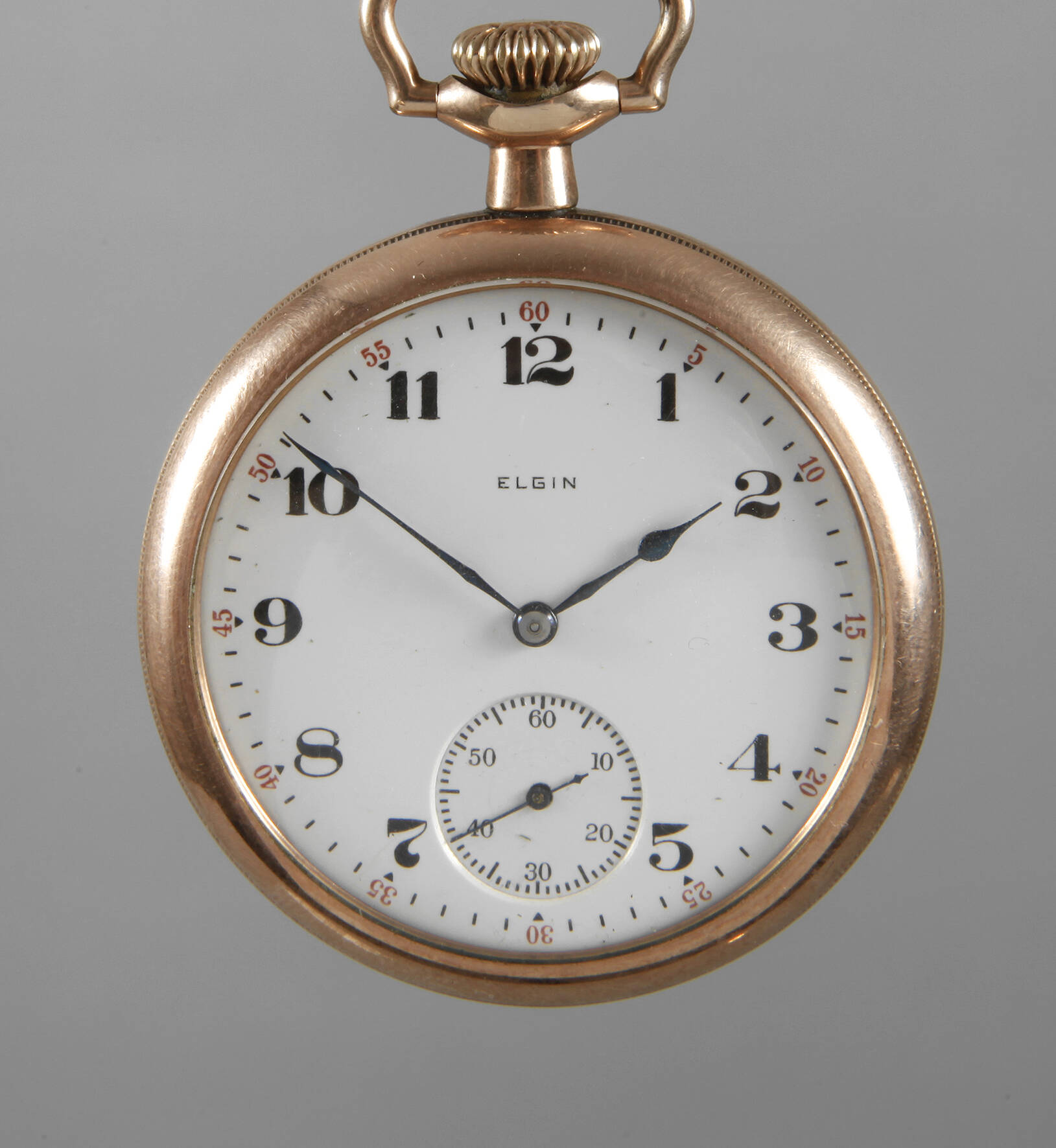 Taschenuhr Elgin mit erotischer Spielerei