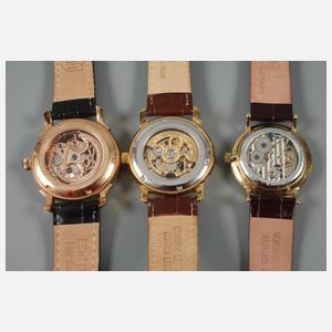 Drei Armbanduhren Constantin Weisz