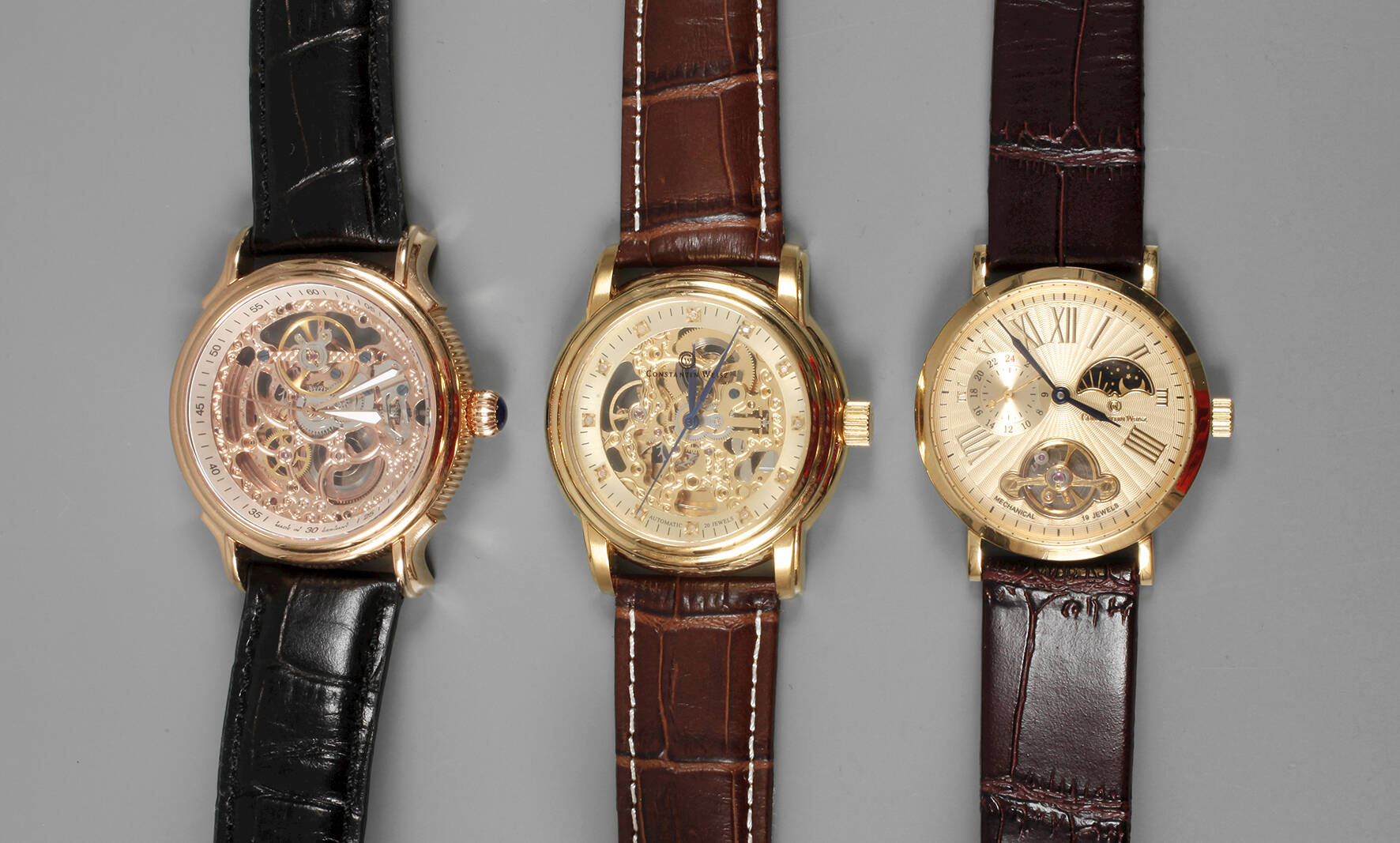 Drei Armbanduhren Constantin Weisz