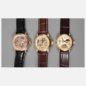 Drei Armbanduhren Constantin Weisz