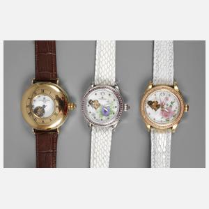 Drei Damenarmbanduhren Konstantin Weisz