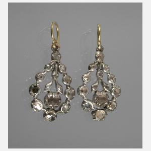 Paar historische Diamant-Ohrhänger