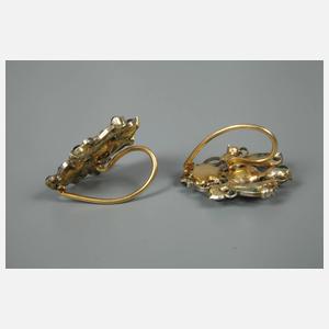 Paar historische Granatohrringe