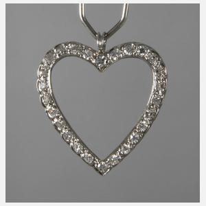 Herzanhänger mit Brillanten