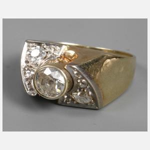 Damenring mit Diamanten