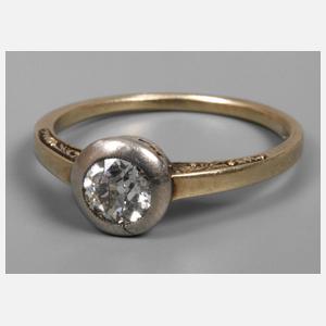 Damenring mit Altschliffdiamant