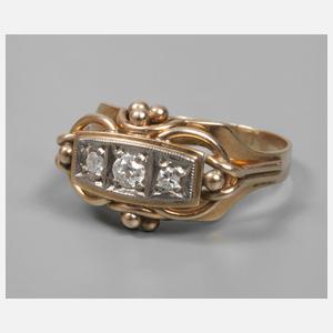 Damenring mit Diamantbesatz