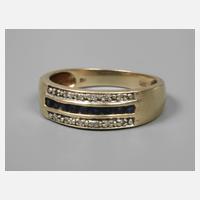 Damenring mit Saphiren und Diamanten111