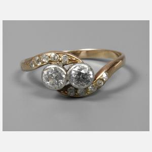 Damenring mit Diamanten