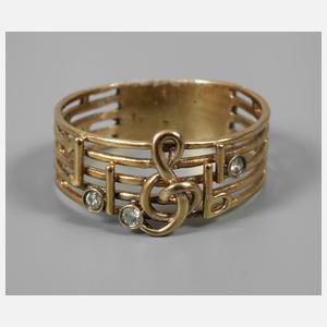 Ring mit Notenschlüssel