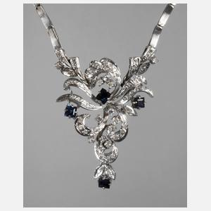 Collier mit Saphiren und Brillanten