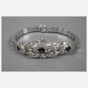 Armband mit Saphiren und Brillanten