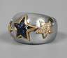 Damenring mit Saphir und Diamanten