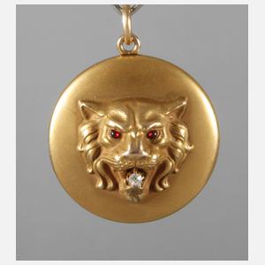 Medaillon mit Löwenkopf