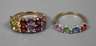 Zwei Damenringe mit Steinbesatz