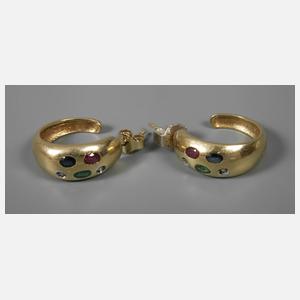 Paar Ohrringe mit Steinbesatz